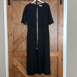 Calvin Klein black dress with belt- size 10